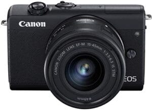 Canon EOS M200 Compact Mirrorless Digital Vlogging Camera with EF-M 15-45mm Lens, Vertical 4K Video Support, 3.0-inch Touch Panel LCD, Built-in Wi-Fi, and Bluetooth Technology, Black