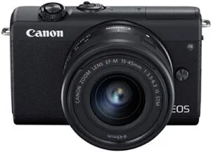 Canon EOS M200 Compact Mirrorless Digital Vlogging Camera with EF-M 15-45mm Lens, Vertical 4K Video Support, 3.0-inch Touch Panel LCD, Built-in Wi-Fi, and Bluetooth Technology, Black