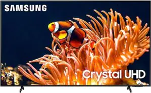 SAMSUNG Smart TV 43-Inch Class 4K Crystal UHD DU8000 Series HDR Smart TV w/Object Tracking Sound Lite, Motion Xcelerator 120Hz, Ultra Slim Design, Gaming Hub, Alexa Built-in (UN43DU8000, 2024 Model)